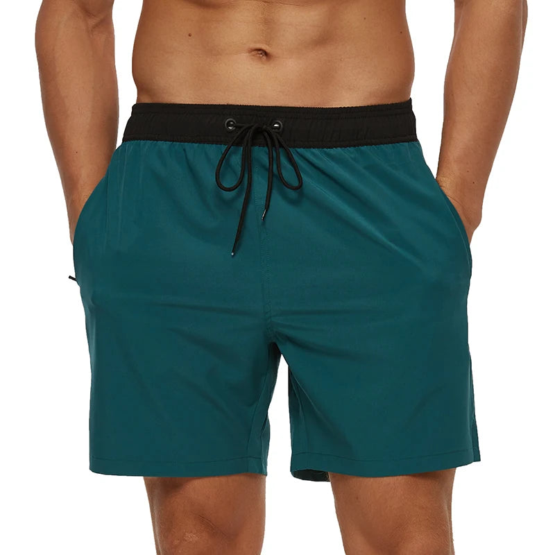 Escatch Brand Summer Swimming Shorts Men Fashion Sport Breathable Elastic Waist Mesh Liner With Pocket Bermudas Masculina Shorts