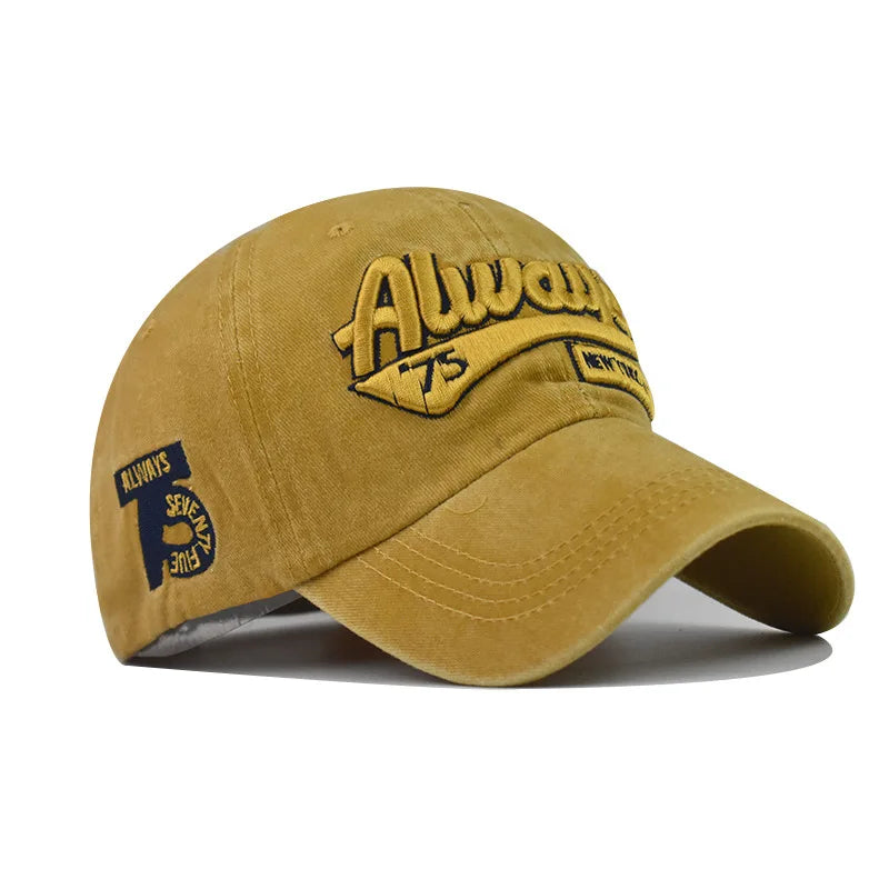 Classic Washed Old Baseball Caps for Men Cotton 3D Embroidered Snapback Hat Trucker Hats Dad Outdoor Fishing Cap Gorras Hombre