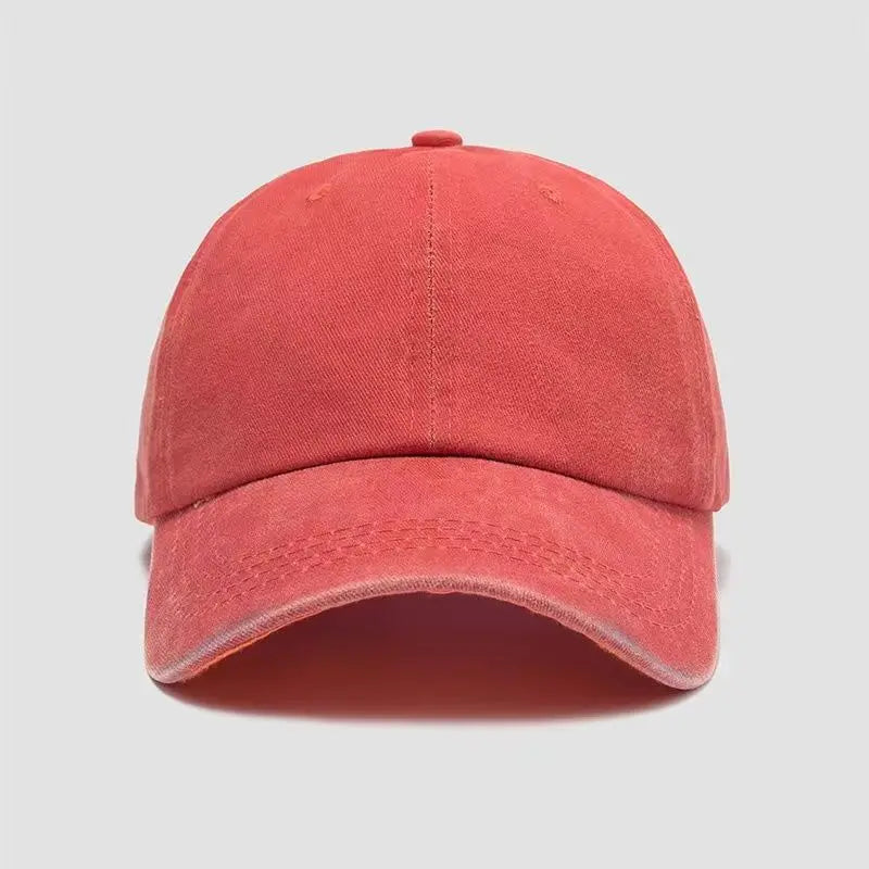 Solid color minimalist baseball cap suitable for men and women, adjustable hood circumference, travel equipment
