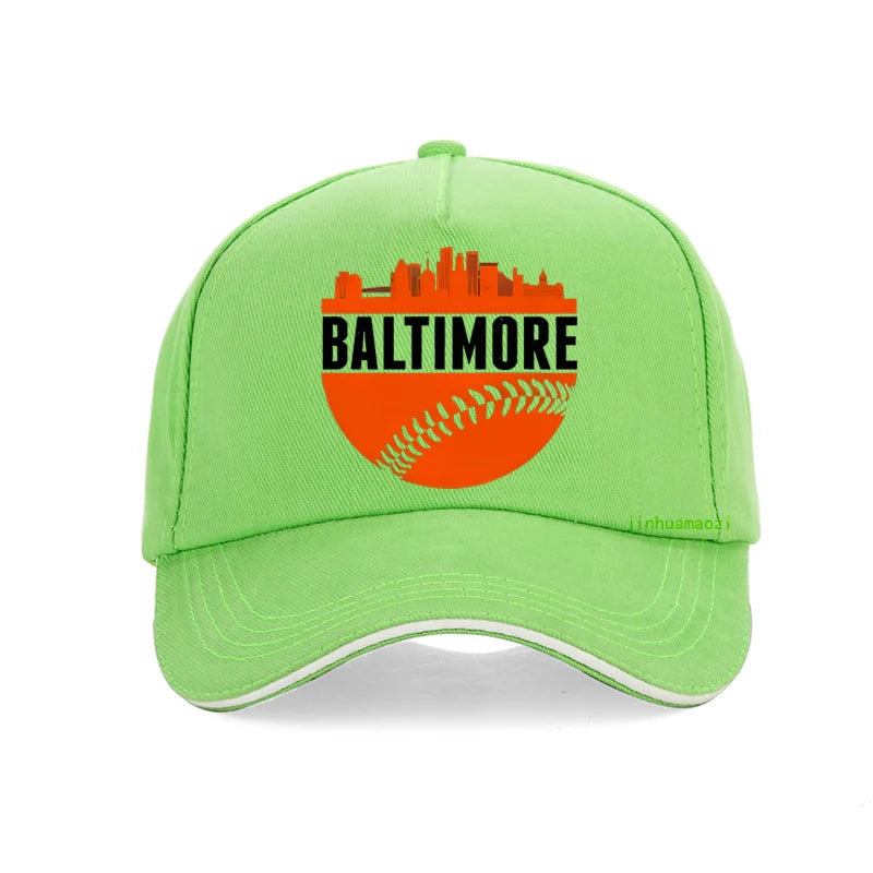 The classic BALTIMORE Skyline baseball cap is suitable for both men and women for running, exercise, and outdoor activities hat