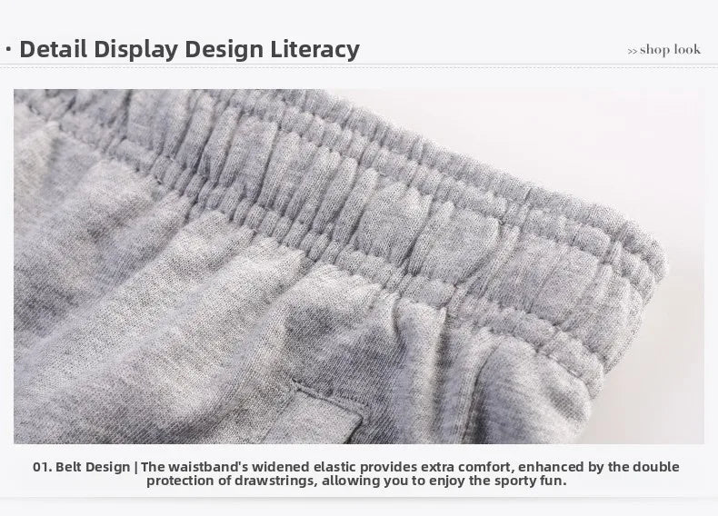 Men's Pure Cotton Running orts Casual Five-Quarter Length Breathable Sweat-ng Knitted Fabric Loose Fit Training Pants