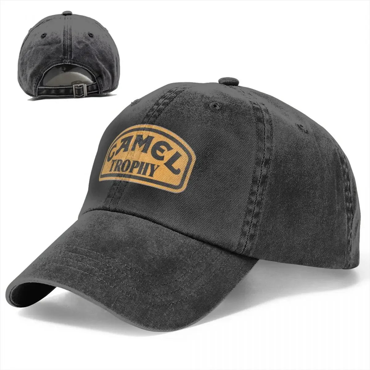 Camel Trophy Classic Logo Baseball Cap Vintage Distressed Denim Washed Snapback Cap Outdoor Travel Unstructured Soft Caps Hat