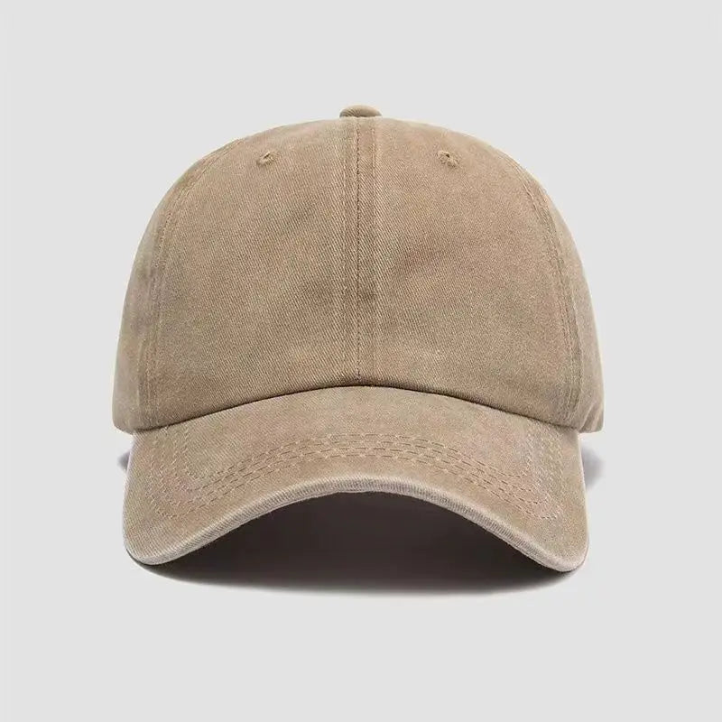 Solid color minimalist baseball cap suitable for men and women, adjustable hood circumference, travel equipment