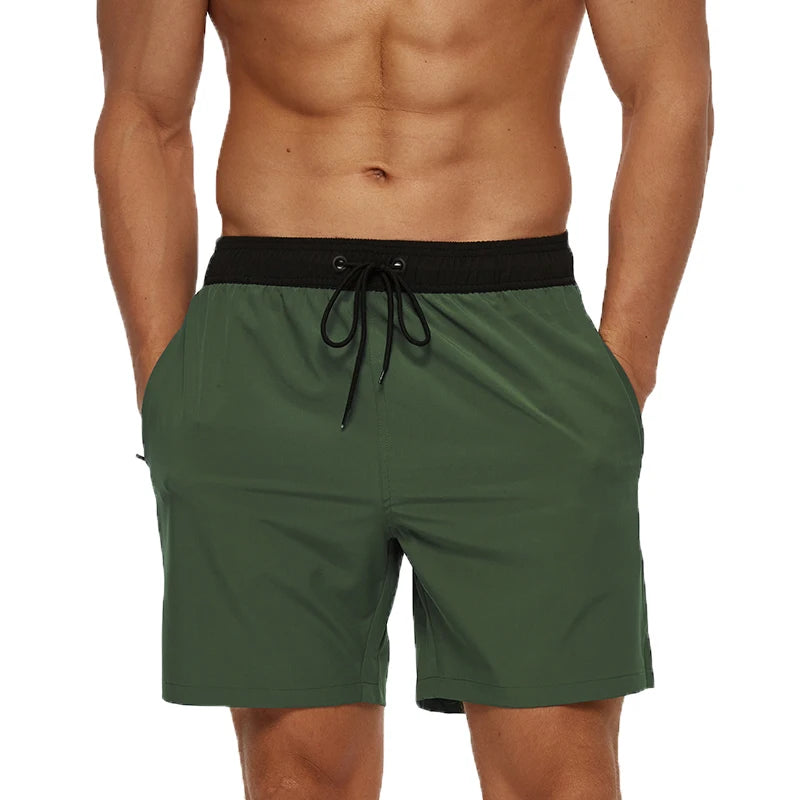 Escatch Brand Summer Swimming Shorts Men Fashion Sport Breathable Elastic Waist Mesh Liner With Pocket Bermudas Masculina Shorts