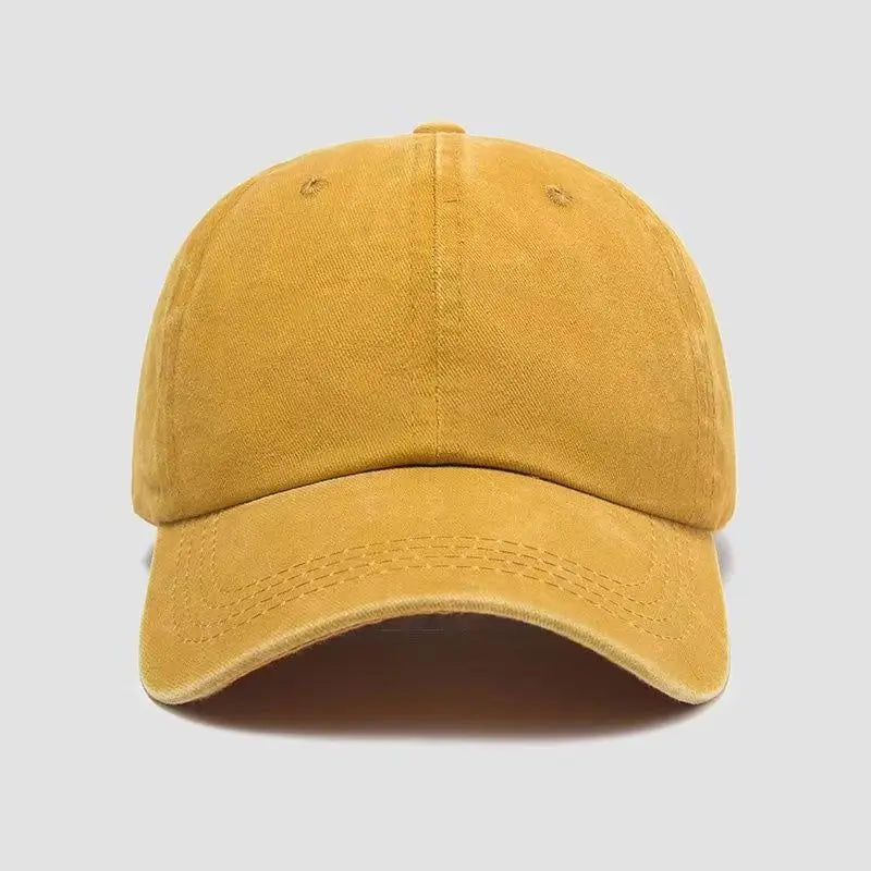 Solid color minimalist baseball cap suitable for men and women, adjustable hood circumference, travel equipment