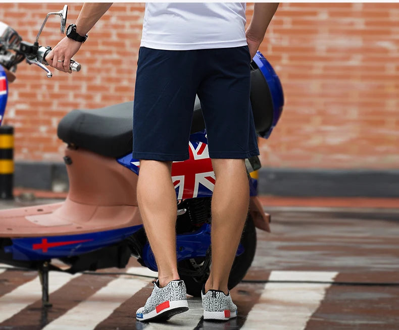 Men's Pure Cotton Running orts Casual Five-Quarter Length Breathable Sweat-ng Knitted Fabric Loose Fit Training Pants