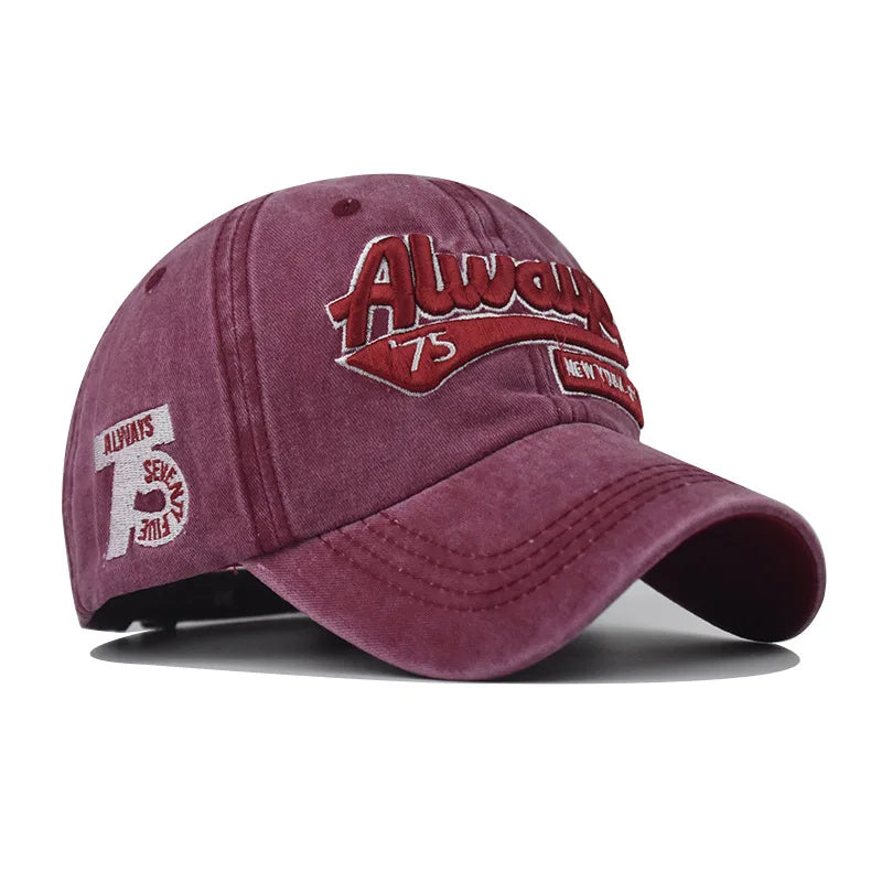 Classic Washed Old Baseball Caps for Men Cotton 3D Embroidered Snapback Hat Trucker Hats Dad Outdoor Fishing Cap Gorras Hombre