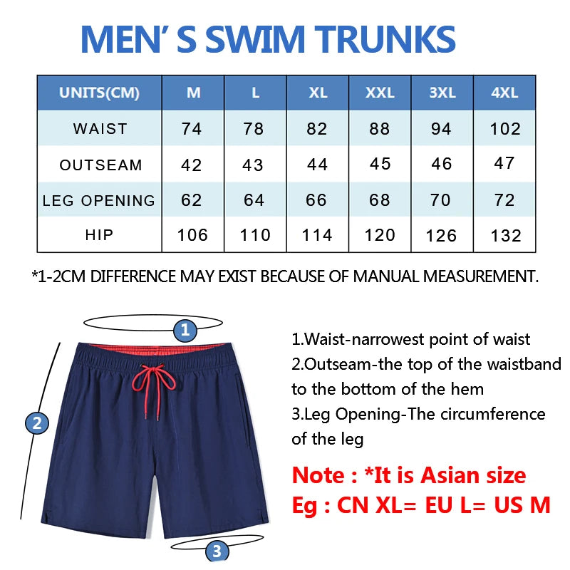 Escatch Brand Summer Swimming Shorts Men Fashion Sport Breathable Elastic Waist Mesh Liner With Pocket Bermudas Masculina Shorts
