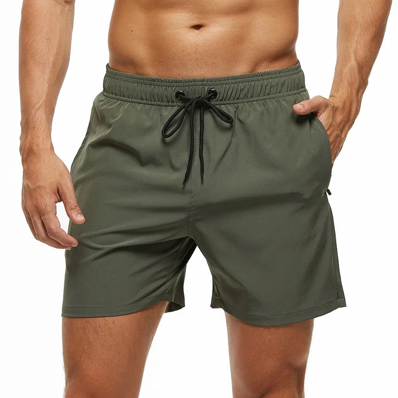Escatch Brand Summer Swimming Shorts Men Fashion Sport Breathable Elastic Waist Mesh Liner With Pocket Bermudas Masculina Shorts