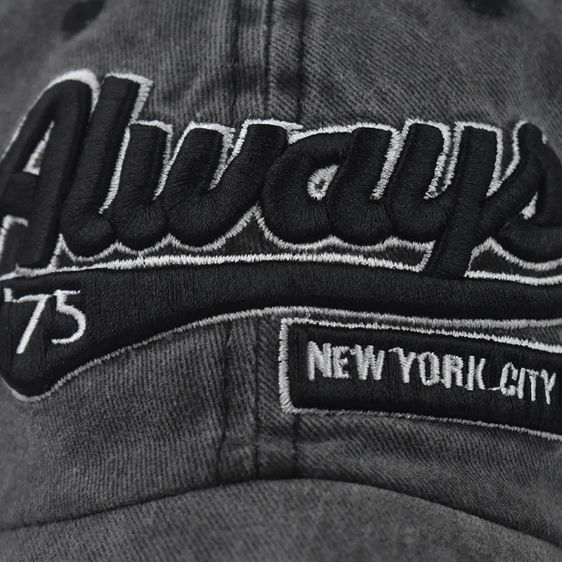 Classic Washed Old Baseball Caps for Men Cotton 3D Embroidered Snapback Hat Trucker Hats Dad Outdoor Fishing Cap Gorras Hombre