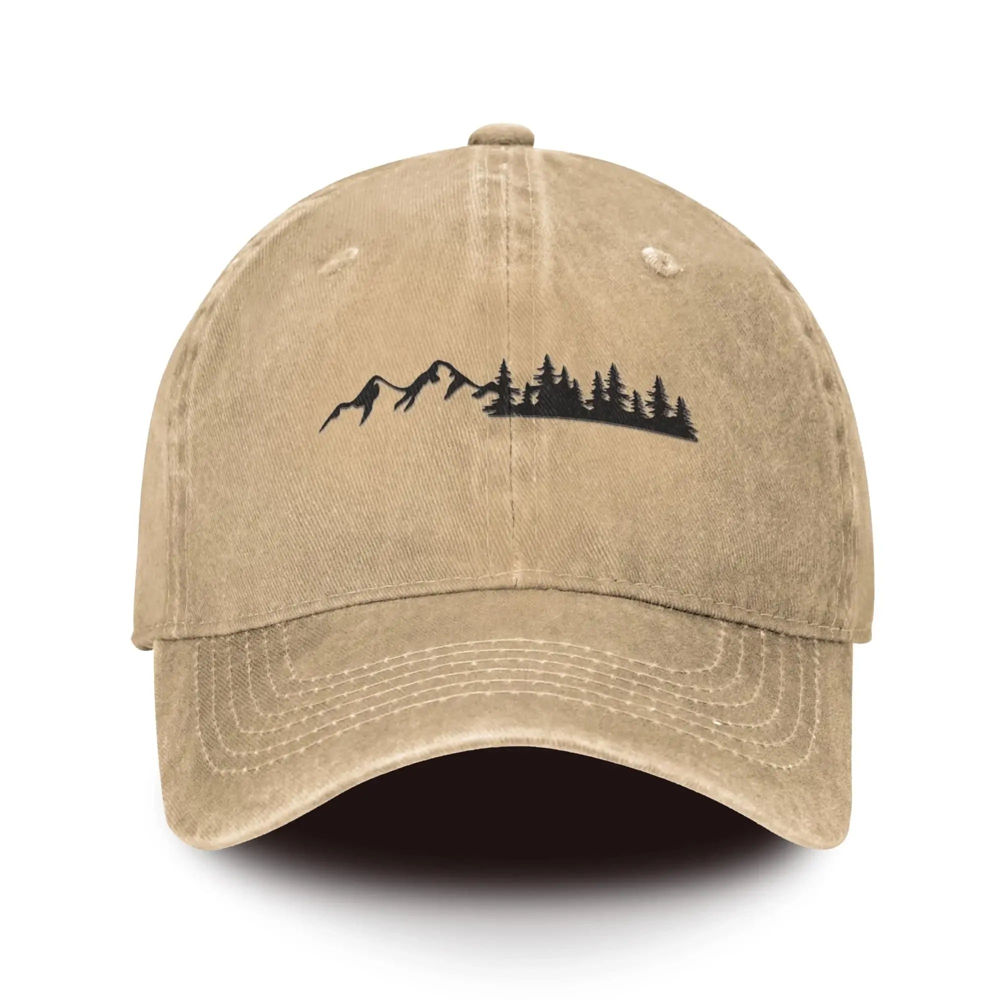Outdoor Baseball Cap Soft Cotton Trees Mountain Dad Hat Unisex
