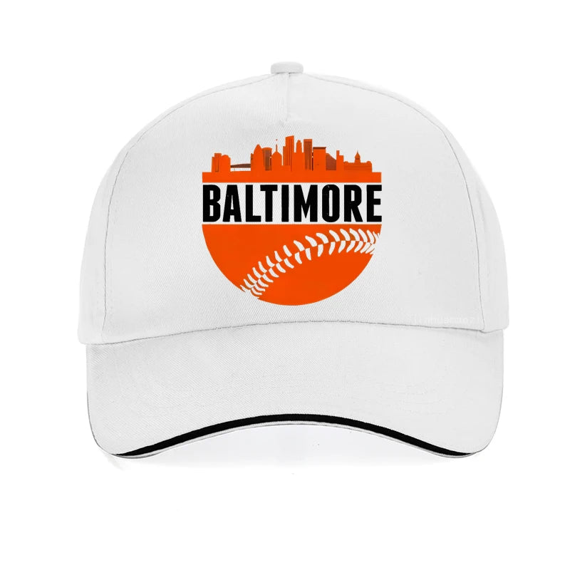 The classic BALTIMORE Skyline baseball cap is suitable for both men and women for running, exercise, and outdoor activities hat