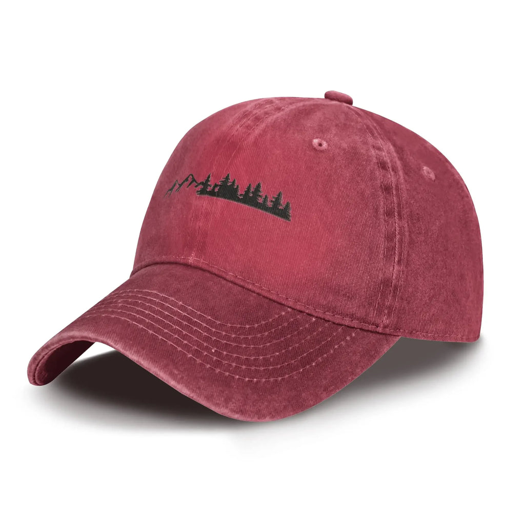 Outdoor Baseball Cap Soft Cotton Trees Mountain Dad Hat Unisex