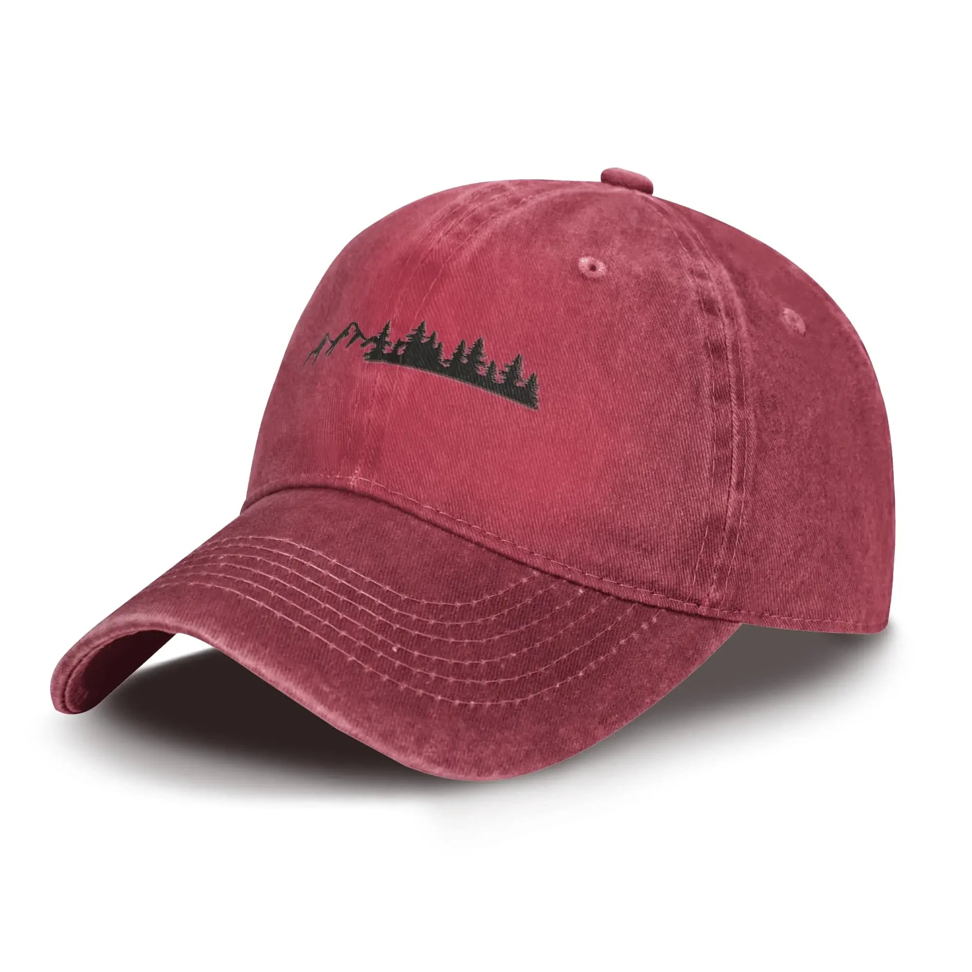 Outdoor Baseball Cap Soft Cotton Trees Mountain Dad Hat Unisex