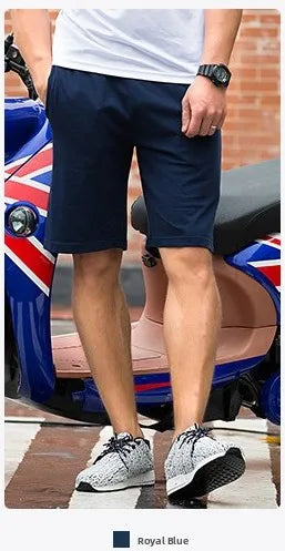 Men's Pure Cotton Running orts Casual Five-Quarter Length Breathable Sweat-ng Knitted Fabric Loose Fit Training Pants